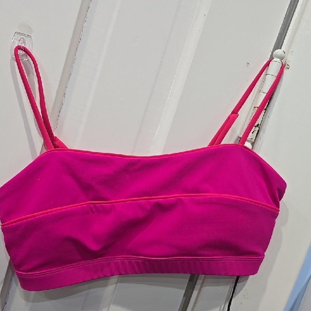 Lanston Sport Fuchsia Bikini Top